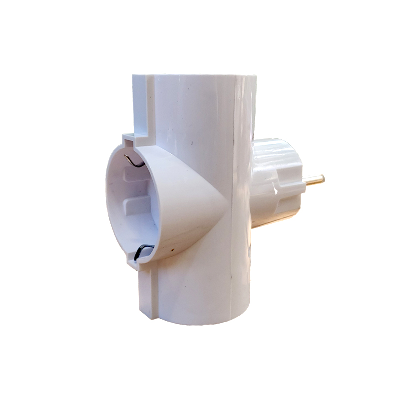 02_tripple_socket_02_troynyk Трійник із заземленням 16A, білий - Зображення 1