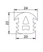 Уплотнитель для солнечных панелей (24*22*20 мм), EPDM - Зображення 2