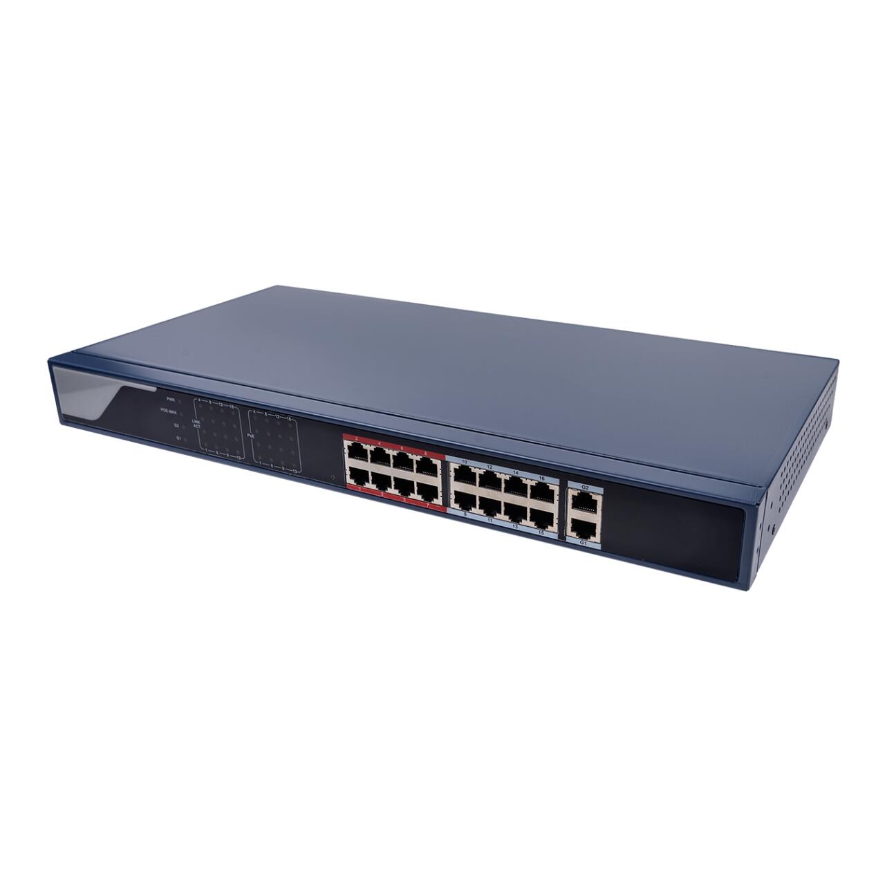 2f8b631cab3d9720eb22fb072e959 Коммутатор сетевой POE GV-019-AI-16+2PG - Зображення 1