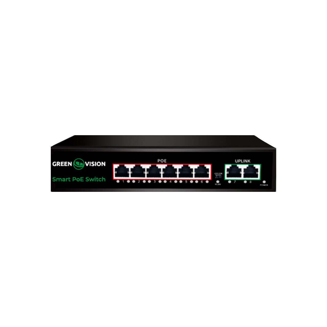 6c758d58a7f28619a2ecbb9dd455c Коммутатор сетевой POE GV-020-D-6G+2PG - Зображення 1