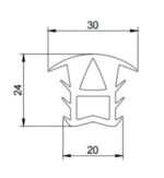 Уплотнитель для солнечных панелей (30*24*20 мм), EPDM - Зображення 2