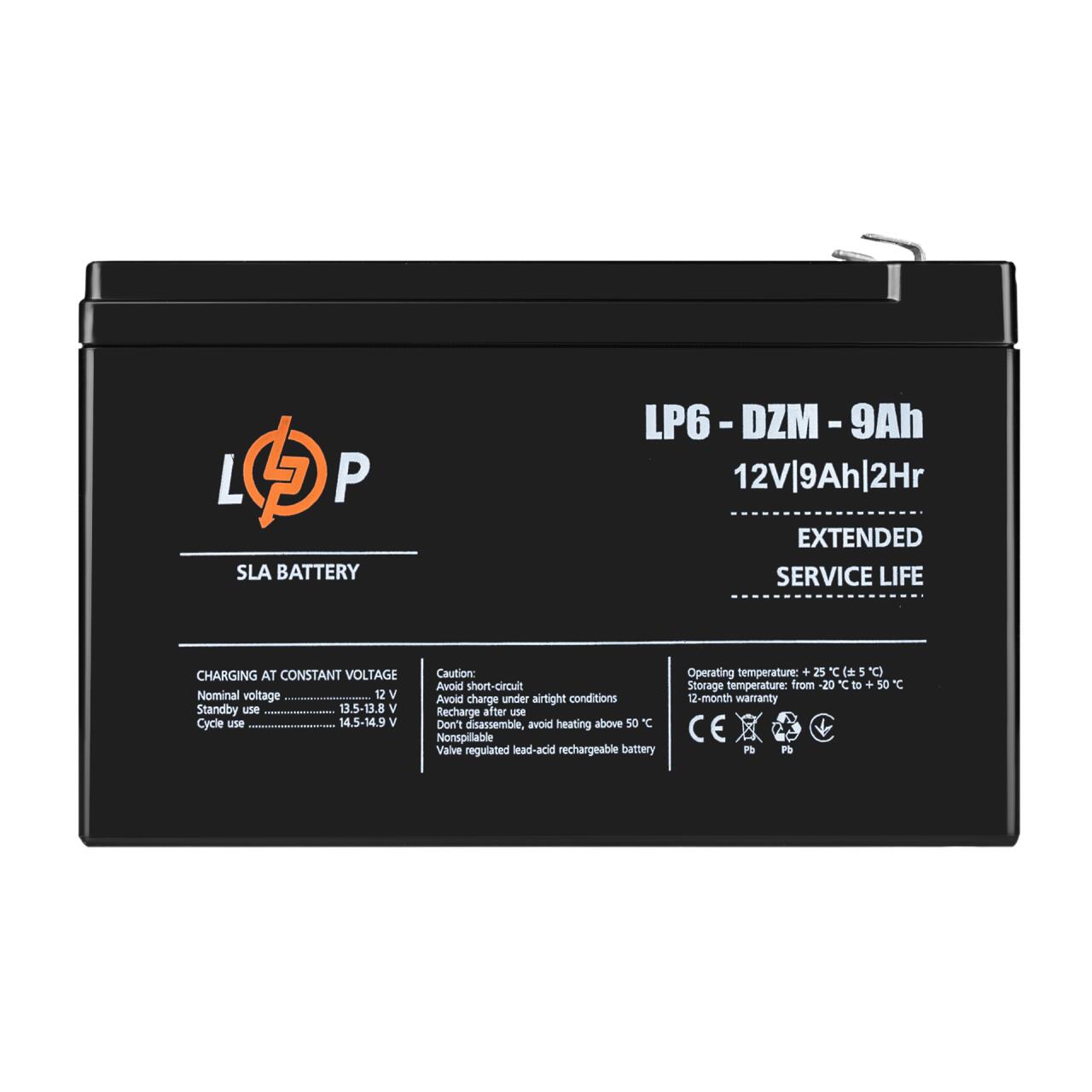 9e3a0e879c26f650b1a2c23aea07d Тяговый свинцово-кислотный AGM аккумулятор LP 6-DZM-9 Ah - Зображення 1