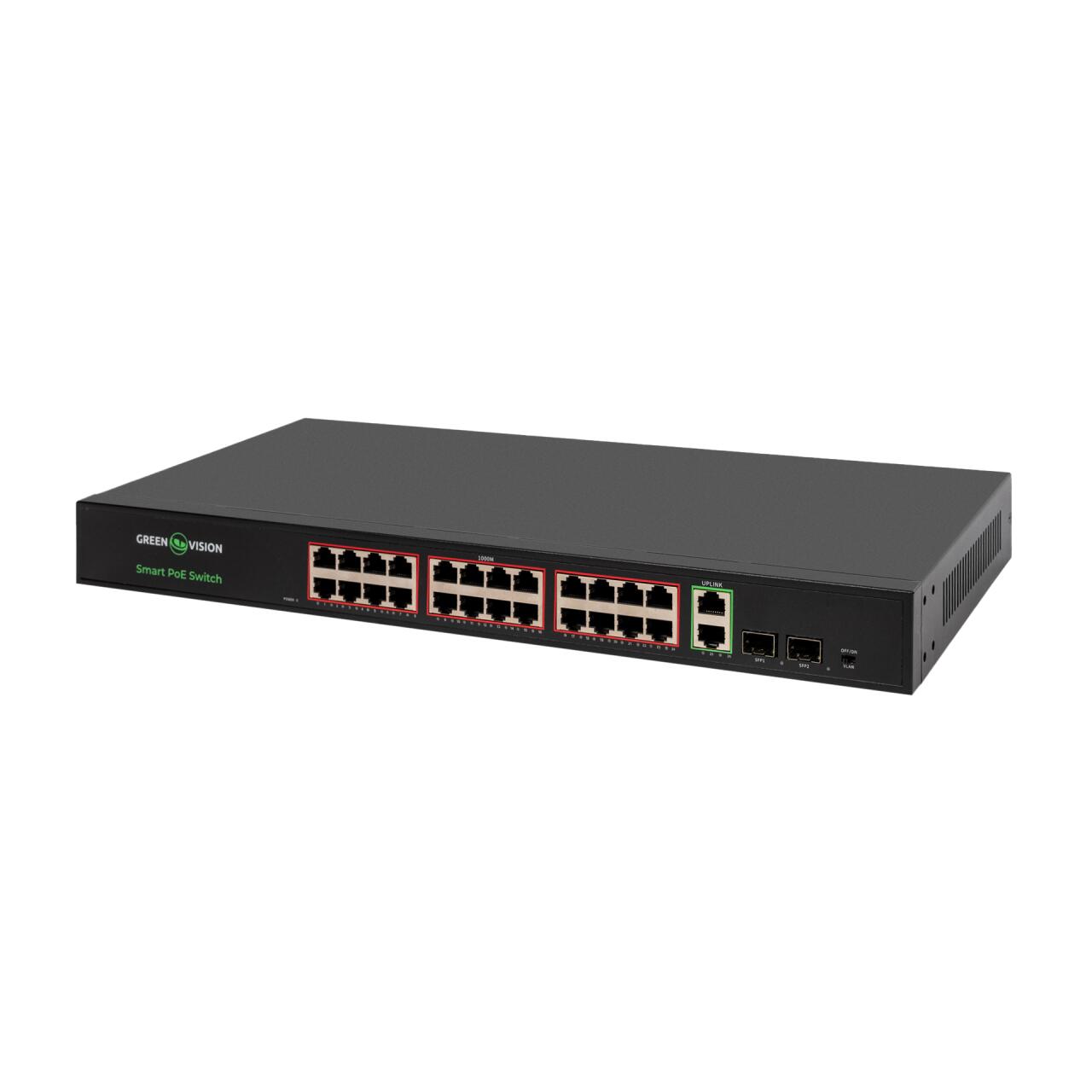 9f76e7eda2043aec1b3e06e62e04a Коммутатор сетевой POE GV-023-D-24G+2PG+2SFP - Зображення 1