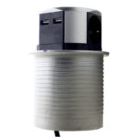 Меблева розетка 3 x 16А, 2 x USB 2.4А , металл + провід 3 x 1.5 mm²
