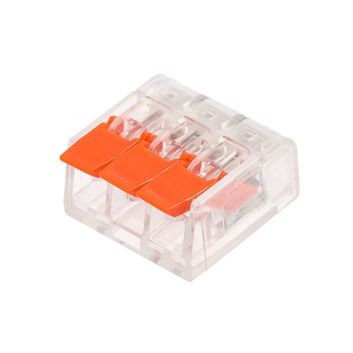 EH-CONN-02T Конектор на 3 контакти 450В, 32A, прозорий - Зображення 1