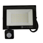 LED прожектор з датчиком руху 50Вт 5000 Лм 6500К холодний білий SMD2835