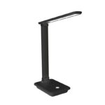 LED світильник настільний з бездротовою зарядкою 10Вт 2700К/4100К/6500К 700 Лм, чорний