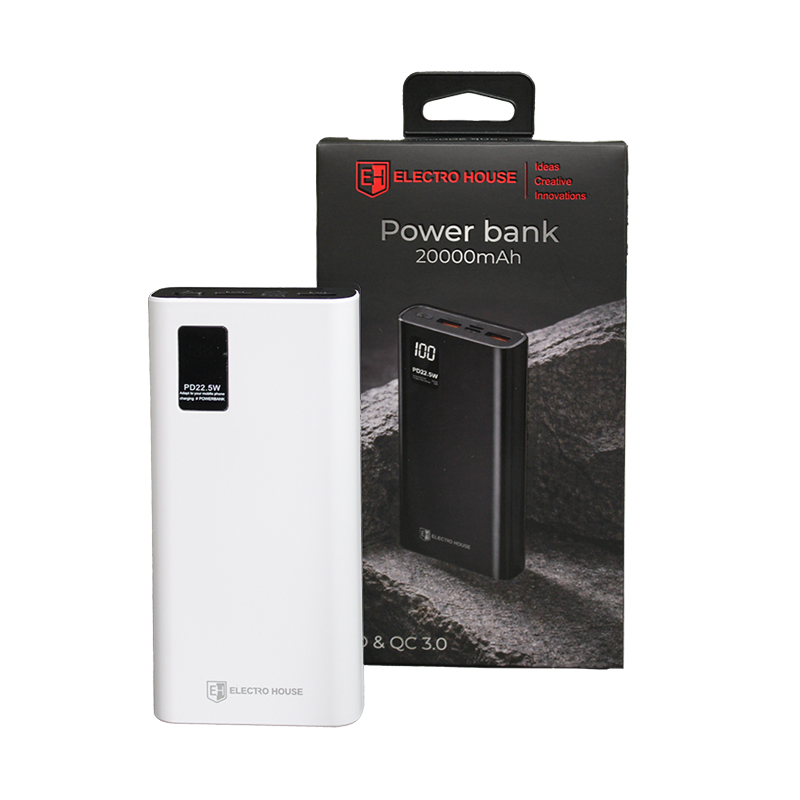 EH-PB20-W Портативний акумулятор 20000 mAh, білий - Зображення 1