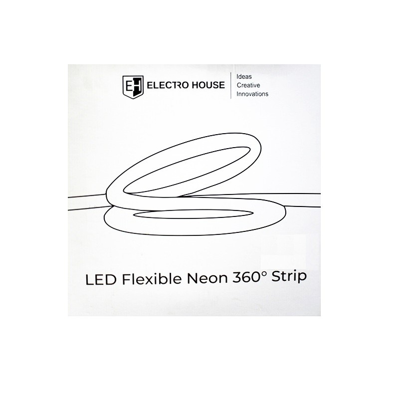 EH-STR-360-N2 LED стрічка Neon 360 Ø24 мм 5 м , 30Вт 24В SMD2835, 360 діодів, нейтральний білий 4000К, серія Neon, гарантія 3 роки - Зображення 1