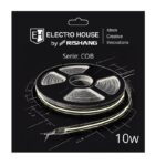 LED стрічка 10Вт 24В COB 320 діодів, 950 Лм, холодний білий 6500К, серія COB Electro House by Rishang
