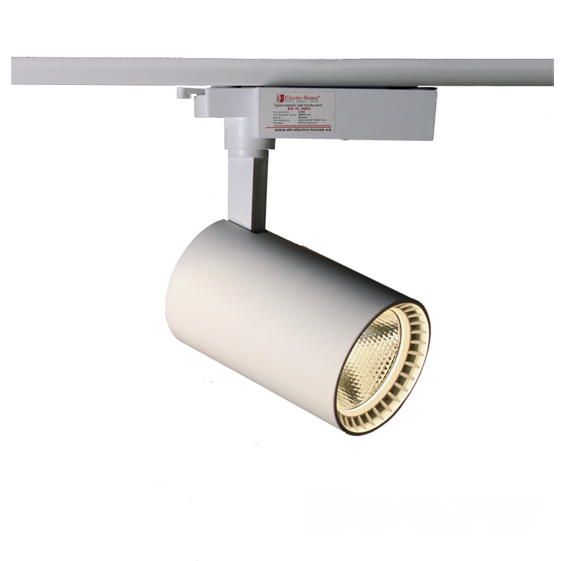 EH-TL-0003 LED світильник трековий 30 Вт 4100К 2400 Лм , білий - Зображення 1