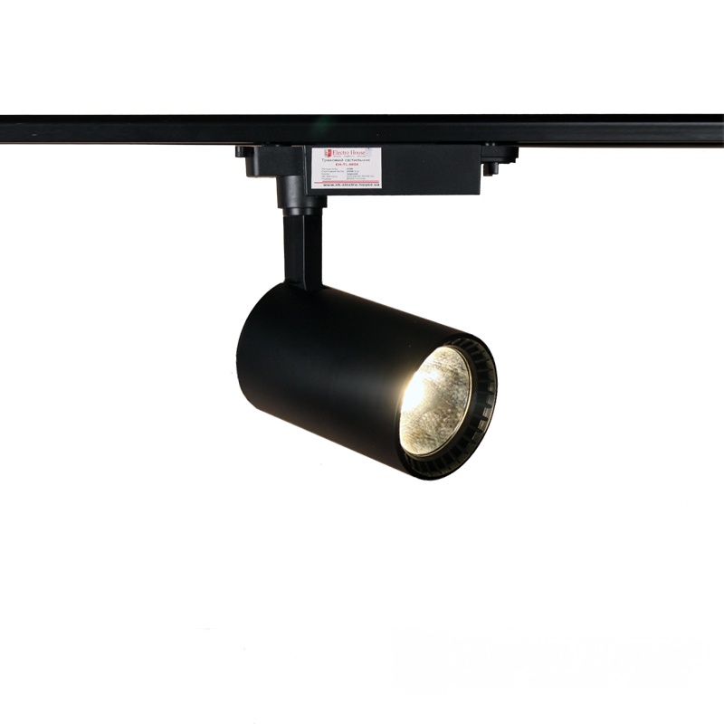 EH-TL-0005 LED світильник трековий 20Вт 4100К 1600 Лм , чорний - Зображення 1