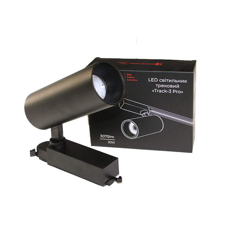 EH-TRLB-30W_1 LED світильник трековий 30Вт чорний (серія Track-3 Pro) - Зображення 1