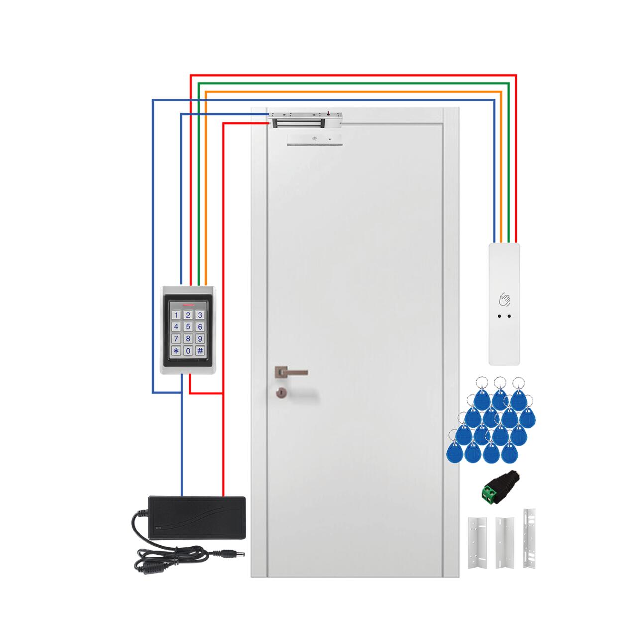c0f91200ba69a16edb7e27f3a1b01 Антивандальный комплект СКУД с магнитным замком 280кг GV-507 - Зображення 1