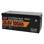 Аккумулятор LP LiFePO4 24V (25,6V) - 100 Ah (2560Wh) (Smart BMS 100А) с BT пластик - Зображення 3