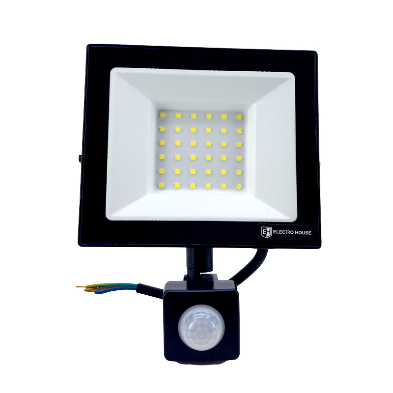 prog_ryx_50W_1_0056_2022-08-02 LED прожектор з датчиком руху 50Вт SMD5730, холодний білий 6500К, 4500 Лм - Зображення 1